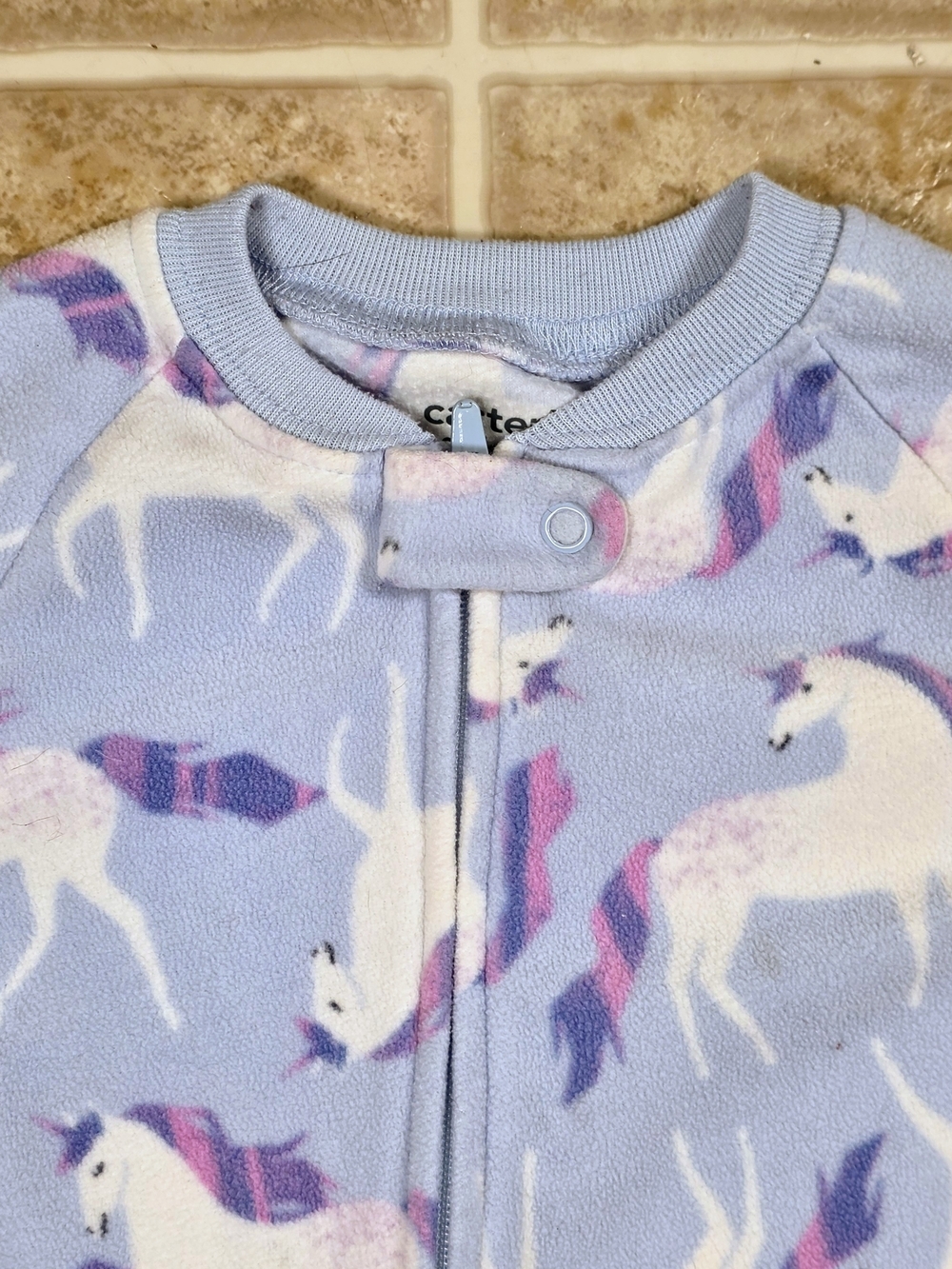 Carter’s 12M Unicorn & Cloud Fleece Footie Pajama Bundle - Picture 11 of 15